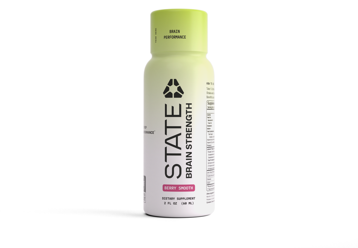 STATE Brain Strength bottle, front label